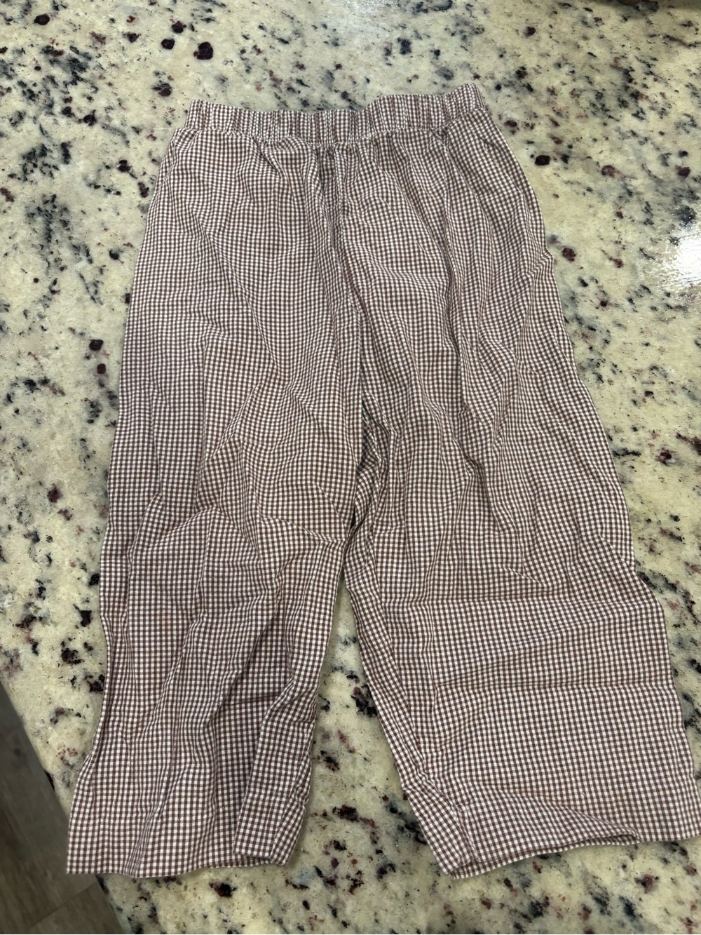Castle and Crowns Brown Gingham Wide Leg Pants